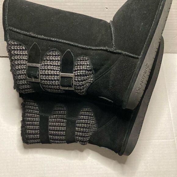 BEARPAW, women’s Boshie boots, Sz 11,Black, suede - Picture 9 of 12